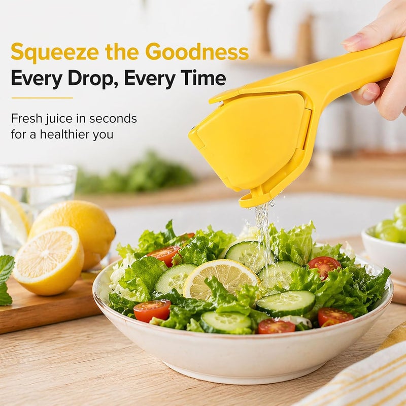 ToGeeKa Lemon Squeezer, Effortless Manual Flat Lime Juicer Hand Press | Easy to Make Juice From Lemon, Lime, Citrus, Orange, Fruits, Folds Design For Saving Space Storage - Image 2