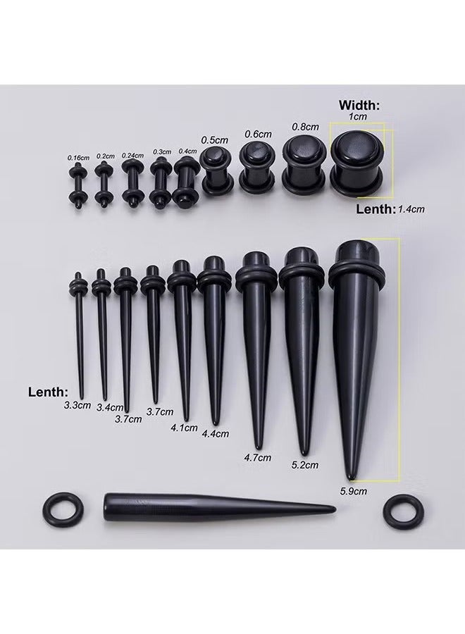 Realfrog 36pcs Ear Stretching Kit 14G-00G（1.6-10mm）Surgical Steel Tapers Tunnels Gauges Set Ear Tapers Stretching Kit Acrylic Gauges Plugs Tools Set Eyelet for Starter Women and Men Expanders - Image 5