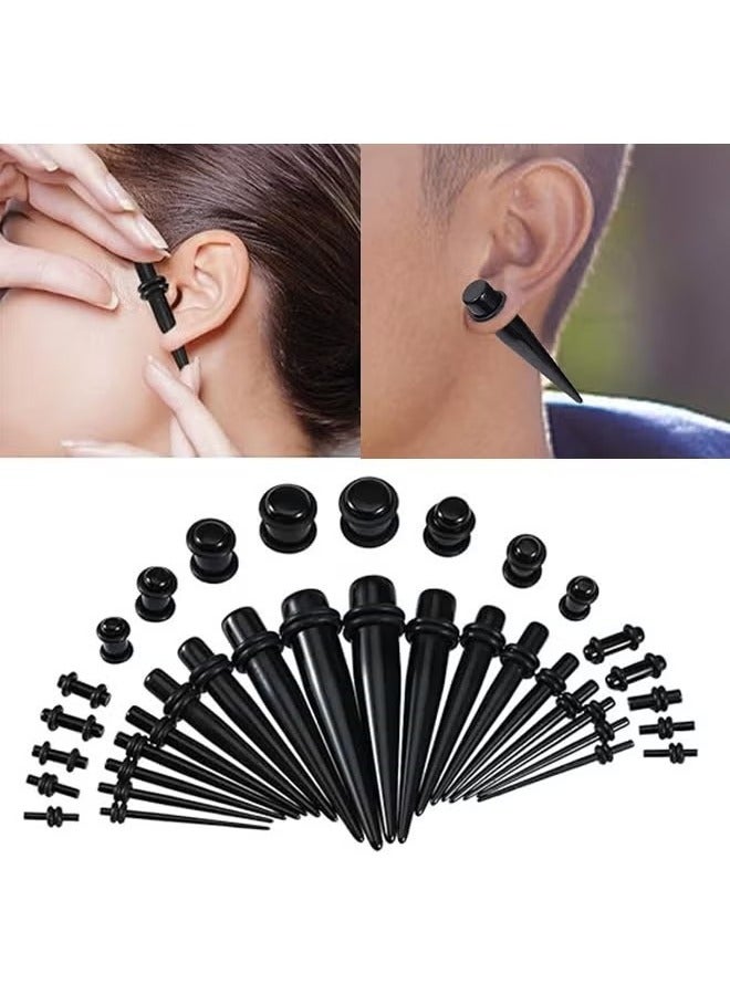 Realfrog 36pcs Ear Stretching Kit 14G-00G（1.6-10mm）Surgical Steel Tapers Tunnels Gauges Set Ear Tapers Stretching Kit Acrylic Gauges Plugs Tools Set Eyelet for Starter Women and Men Expanders - Image 4
