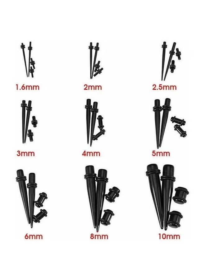 Realfrog 36pcs Ear Stretching Kit 14G-00G（1.6-10mm）Surgical Steel Tapers Tunnels Gauges Set Ear Tapers Stretching Kit Acrylic Gauges Plugs Tools Set Eyelet for Starter Women and Men Expanders - Image 2