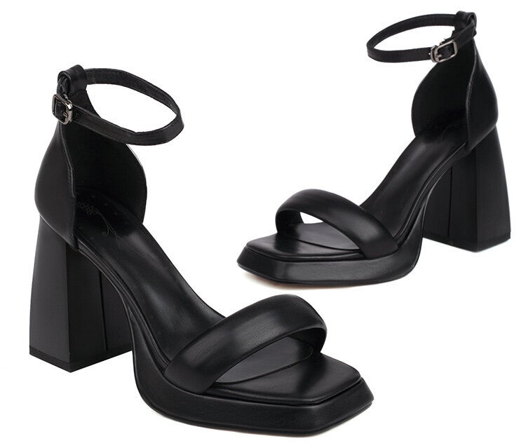 2023 Summer Chunky Heels Waterproof Platform Sandals Women'S Shoes Large Size 40-46 Small Size - Image 5