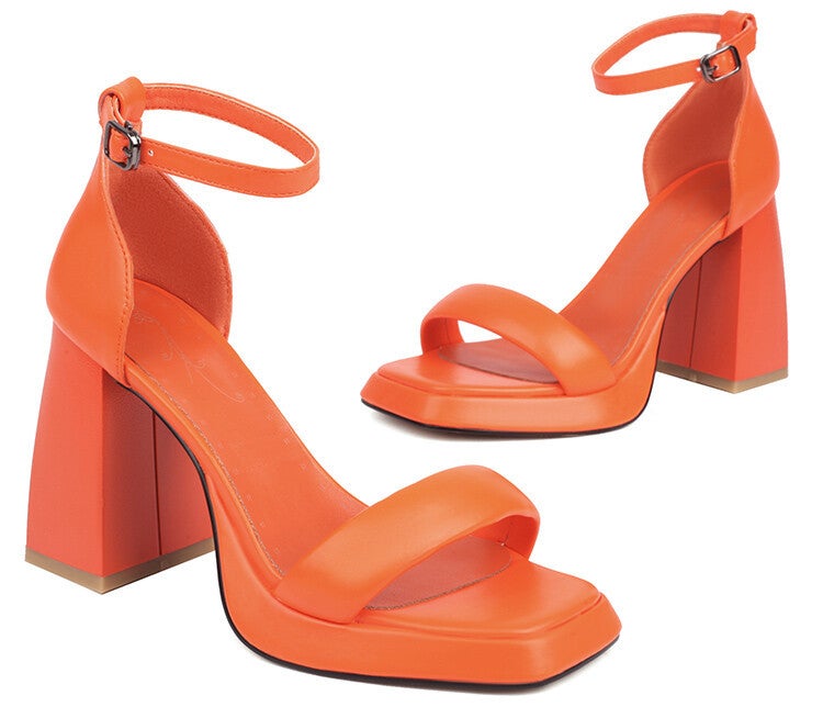 2023 Summer Chunky Heels Waterproof Platform Sandals Women'S Shoes Large Size 40-46 Small Size - Image 4