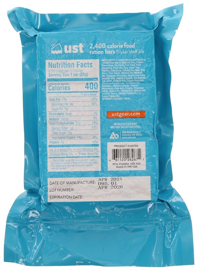 UST Ultimate Survival Technologies, Emergency Food Rations, LxWxD: 6" x 4.5" x 1.25" - Image 2