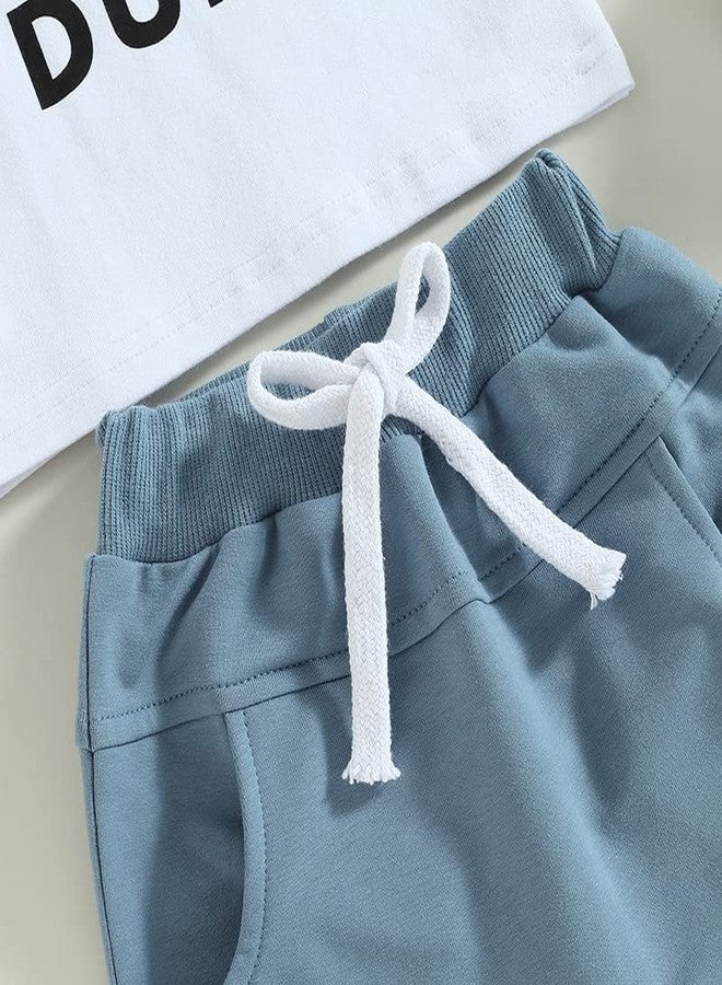 Amnnchya Daddys Boy Baby Clothes Dad's Little Dude Short Sleeve Shirts and Drawstring Shorts Toddler Summer Cute Outfit (dads White,0-6 Months) - Image 5