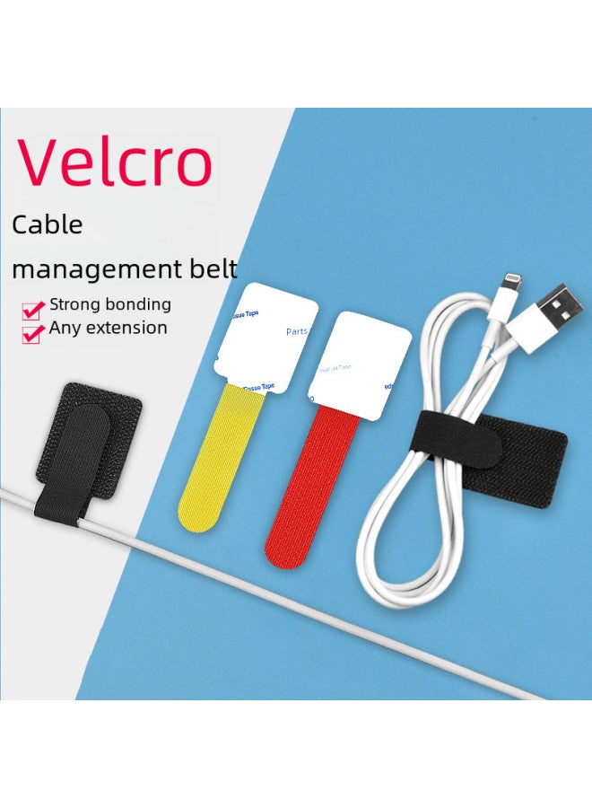 Loquat 3M Adhesive Hook And Loop Cable Strap Data Cable Fixed Paste Storage Artifact Adhesive Hook And Loop Cable Tie-Color:3M Beige - Image 2