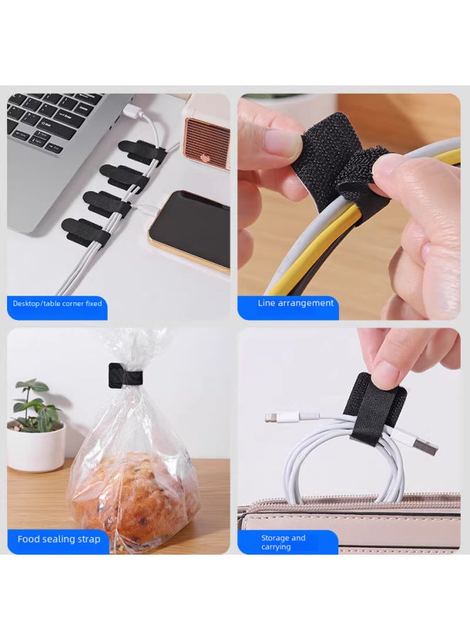 Loquat 3M Adhesive Hook And Loop Cable Strap Data Cable Fixed Paste Storage Artifact Adhesive Hook And Loop Cable Tie-Color:3M Beige - Image 3