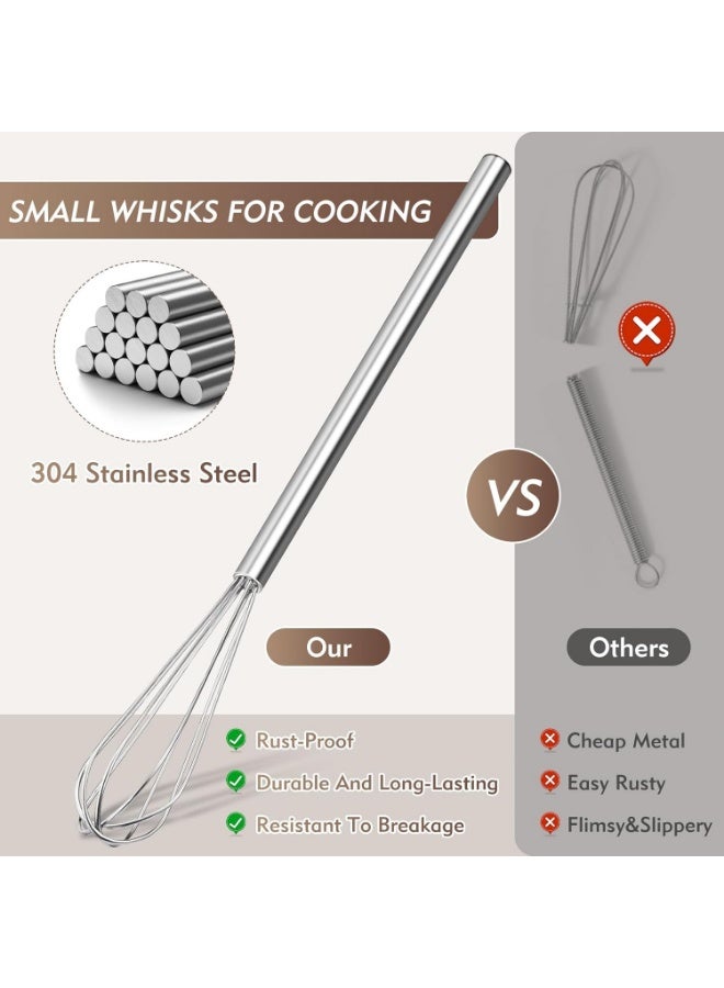 HZYH 10 Inch Mini Whisk Stainless Steel Small Whisk for Cooking Baking Mixing Hand Whisk Lightweight Kitchen Whisk for Eggs  Sauces - Image 4