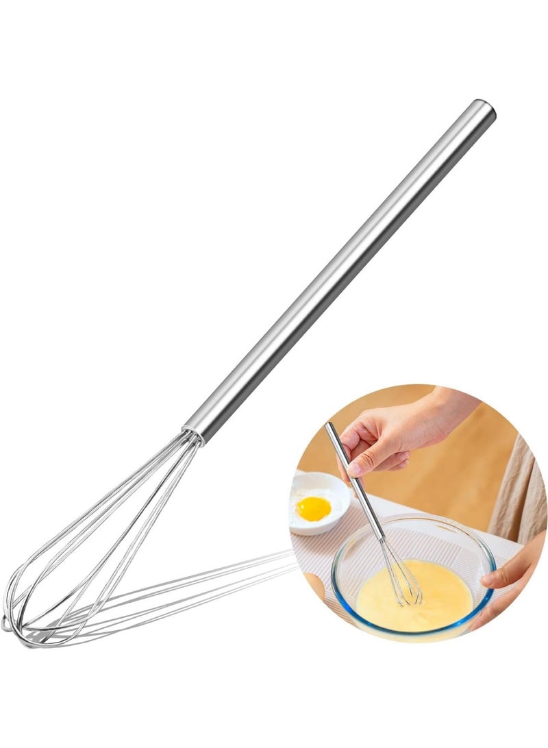 HZYH 10 Inch Mini Whisk Stainless Steel Small Whisk for Cooking Baking Mixing Hand Whisk Lightweight Kitchen Whisk for Eggs  Sauces - Image 1
