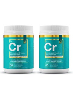 Health & Household Essential Elements Monohydrate Creatine Powder For Women And Men - Micronized Creatine Instantized - Unflavored Pure Creatine Powder Supplements 120 Servings (2 Pack)  - Image 1