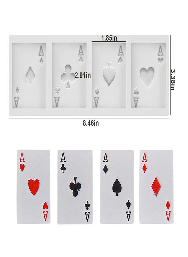 Yedadone 3 Pieces Poker Silicone Molds Playing Cards Casino Themed Fondant Mold 3D Sugar Craft Chocolate Candy Mold for Cake Candy Decorations - Image 2