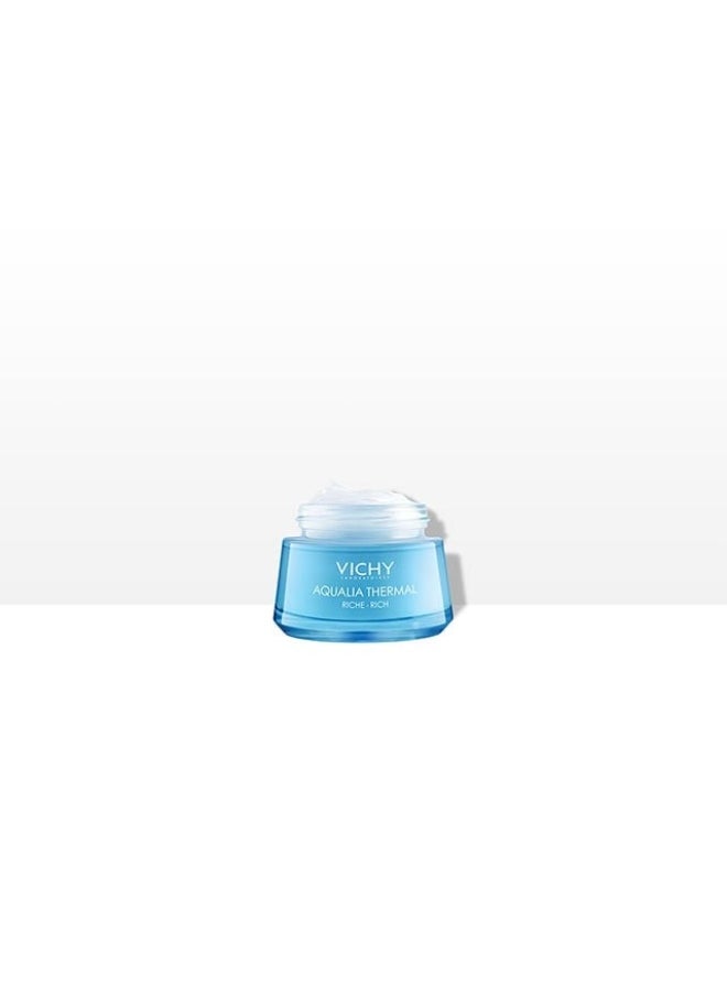 VICHY - Vichy Aqualia Thermal Rich Face Cream Moisturizer for Dry Skin with Hyaluronic acid 50ml - Image 1