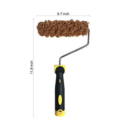 Hanroy Sponge Paint Roller Small 7" for Texture Painting Decorators Brush Tool, Fast and Easy Pattern Art Sponge Roller for Home Wall(RM488K) - Image 5
