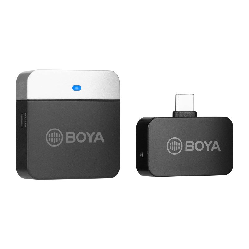 BOYA BY-M1LV-U 2.4GHz Wireless Microphone System Transmitter + Receiver Mini Recording Mic with Type-C Port Replacement for Android Smartphones Tablets Vlog Recording Live Stream Video Conference - Image 1