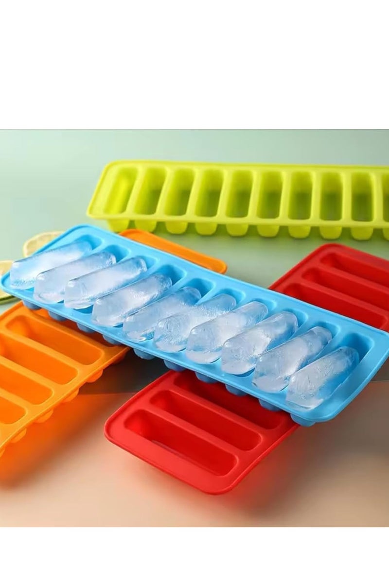 قطعتان من قوالب مكعبات الثلج من السيليكون الأمن غذائيا وغير لاصق لصنع مكعبات الثلج والجيلي والشوكولاتة - Image 1