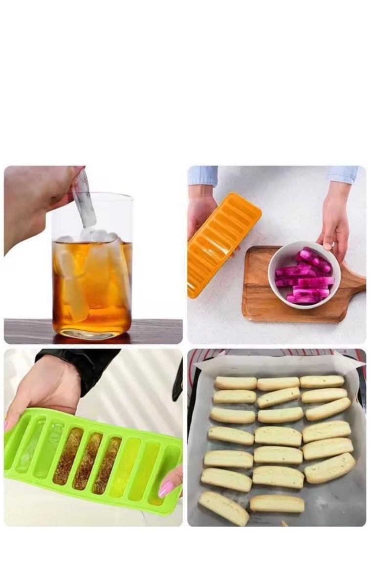 قطعتان من قوالب مكعبات الثلج من السيليكون الأمن غذائيا وغير لاصق لصنع مكعبات الثلج والجيلي والشوكولاتة - Image 5