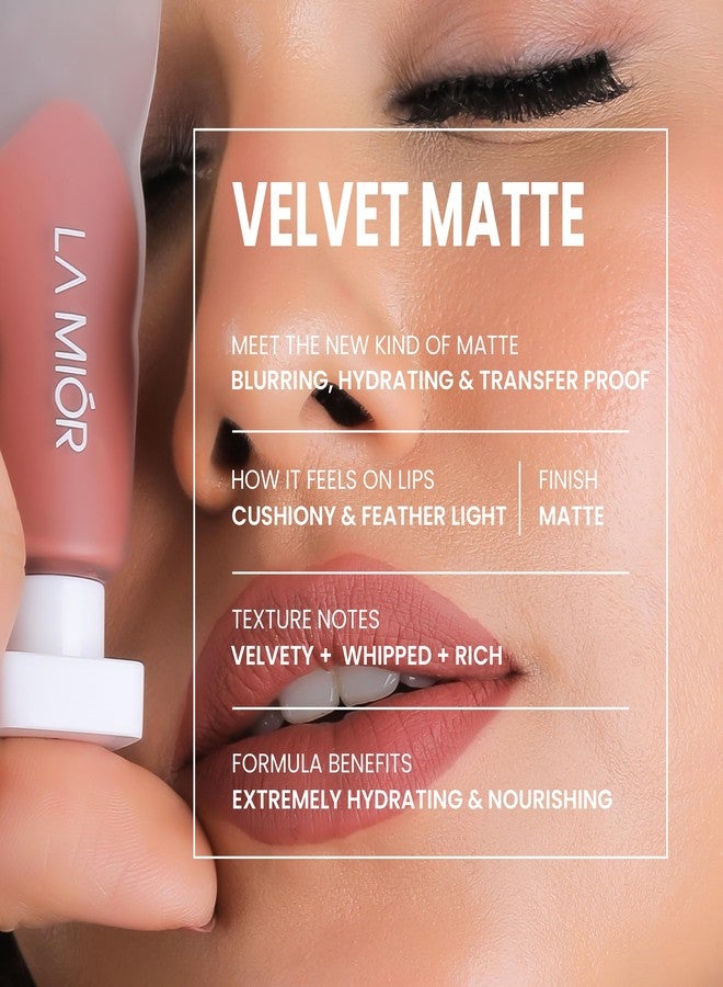 LAMIOR Matte Velvet Liquid Lipstick 8 Hour Coverage | Rich & Long Lasting Lip Color For Women | Lightweight & Comfortable - Smudge Proof | Non Transferable | Shade -Potential, 5 Ml - Image 3