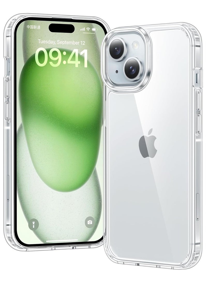 Mismo Clear Shockproof Case for iPhone 15 Plus – Ultra Thin Transparent TPU Cover, Anti-Scratch & Anti-Yellowing Crystal Clear Protective Bumper Case - Clear - Image 1