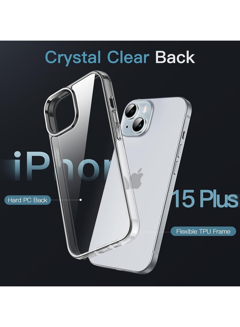 Mismo Clear Shockproof Case for iPhone 15 Plus – Ultra Thin Transparent TPU Cover, Anti-Scratch & Anti-Yellowing Crystal Clear Protective Bumper Case - Clear - Image 5
