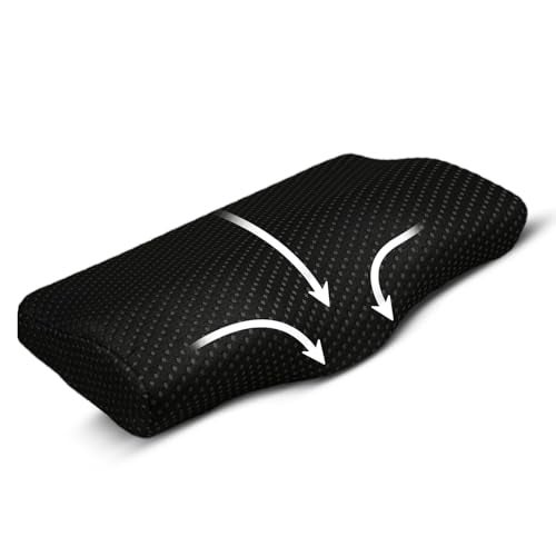 AGEasy Antara Cervical Pillow for Neck, Back & Shoulder Pain, Improves Posture & Spinal Alignment | Orthopedic Cushion with 100% Memory Foam & Skin Friendly Cover (Dark Grey) (Charcoal Grey) - Image 1