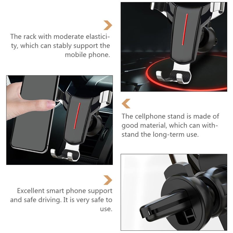 Universal Car Vent Phone Holder Mount Bracket Black Secure Grip Cradle For Driving - Image 4