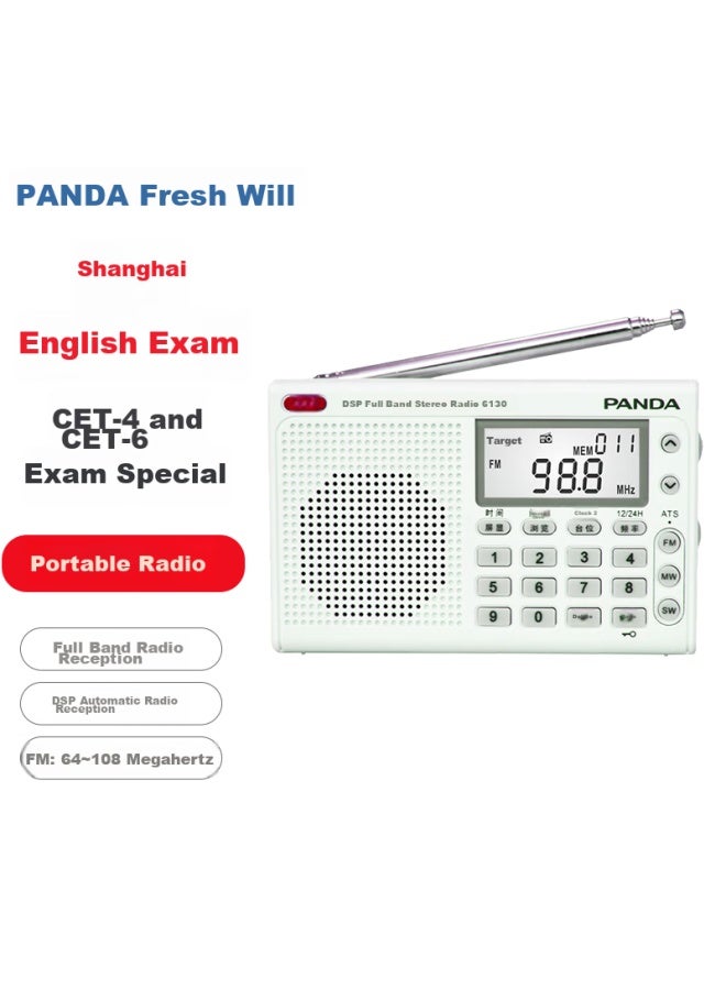 Panda 6130 Full-band Digital Stereo Radio, Stable Signal, For English Exams, Cet-4 And Cet-6 Listening Tests, Gift For Elderly - Image 1