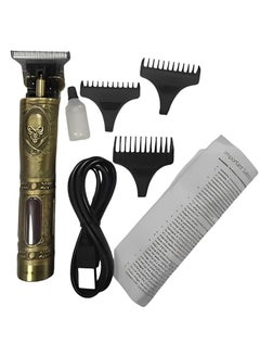 GREEN LION Pirates Hair Trimmer with 3 Clippers 600mAh, 6500RPM, LCD Display, 60minutes Working Time, Type-C Charging, Metal Body, Lightweight & Portable - Gold  - Image 3