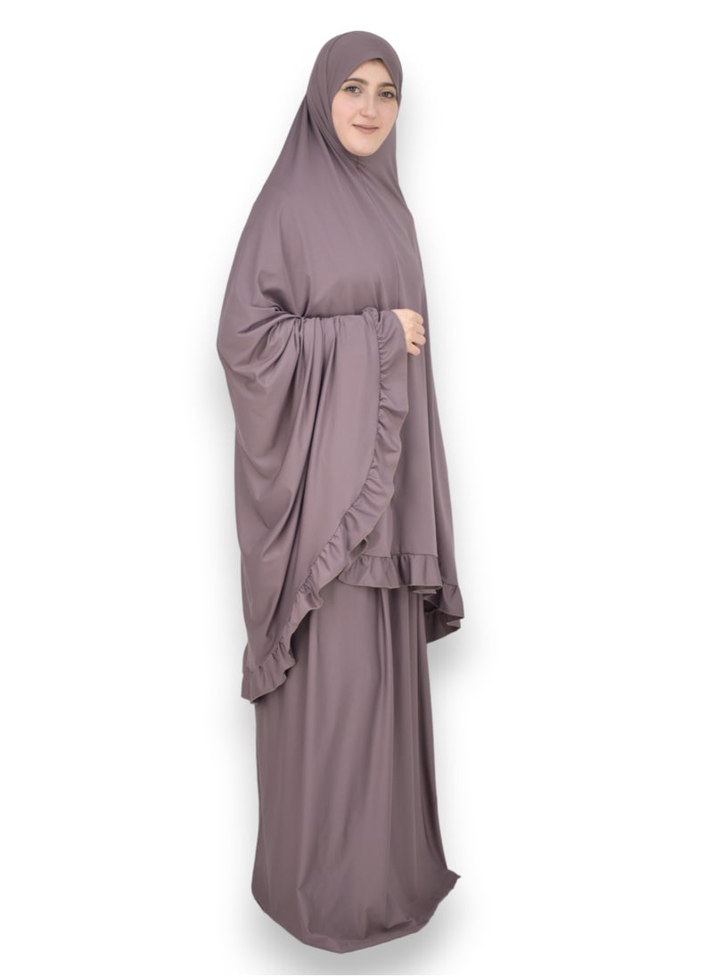 DAMAS COLLECTION - Two Piece Islamic prayer dress women the Long - Prayer Clothes for Women - Prayer Abaya For women - Jilbab 2 piece, Umrah essentials for women - Prayer set - Image 1