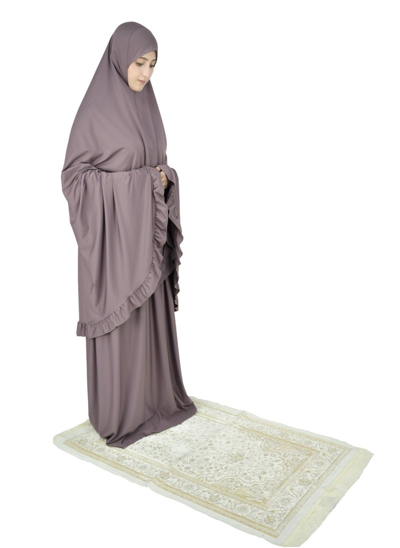 DAMAS COLLECTION - Two Piece Islamic prayer dress women the Long - Prayer Clothes for Women - Prayer Abaya For women - Jilbab 2 piece, Umrah essentials for women - Prayer set - Image 1