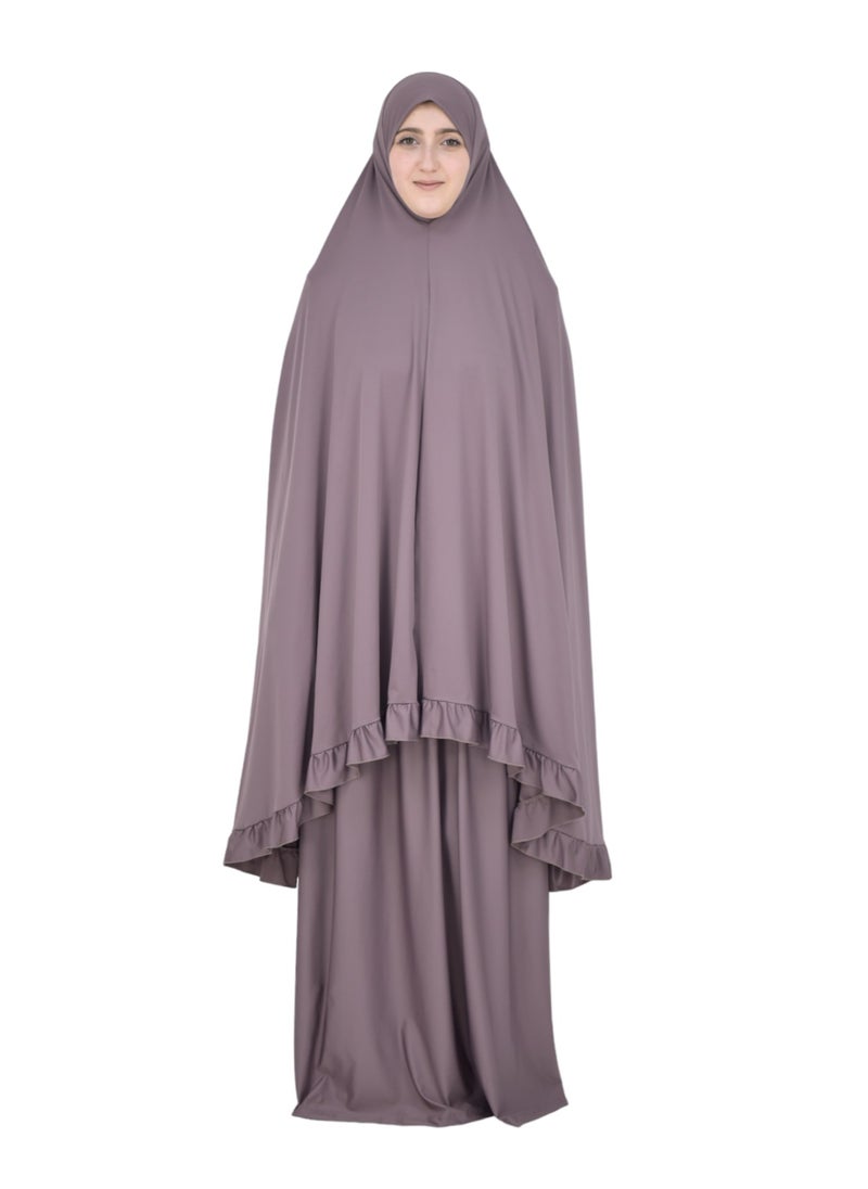 DAMAS COLLECTION - Two Piece Islamic prayer dress women the Long - Prayer Clothes for Women - Prayer Abaya For women - Jilbab 2 piece, Umrah essentials for women - Prayer set - Image 1