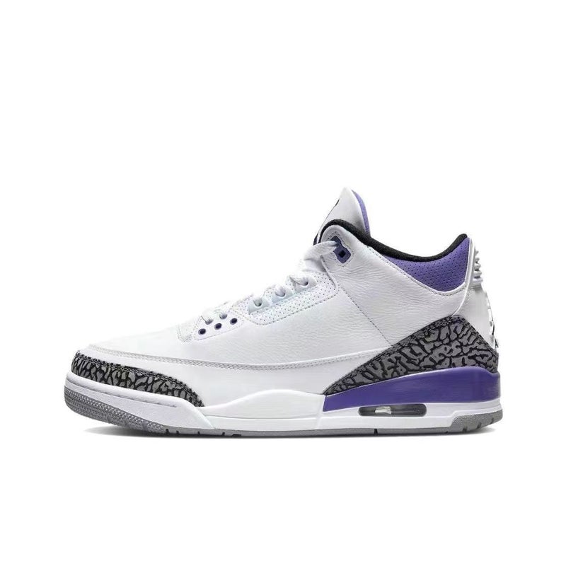 Putian Shoe Factory Foreign Trade Orders Aj3 Fujiwara Hiroshi White Cement North Carolina Blue Jordan 3 Sports Shoes Basketball Shoes - Image 1