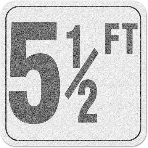 Aquatic Custom Tile, 5 1/2 FT Pool Depth Markers, 6x6 Inches w/ 4" Font Vinyl Pool Stickers, Swimming Pool Number Markers, Pool Safety Signage, Adhesive Depth Markers Stickers for Decks, Made in USA - Image 5