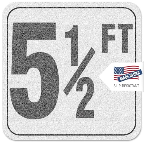 Aquatic Custom Tile, 5 1/2 FT Pool Depth Markers, 6x6 Inches w/ 4" Font Vinyl Pool Stickers, Swimming Pool Number Markers, Pool Safety Signage, Adhesive Depth Markers Stickers for Decks, Made in USA - Image 1