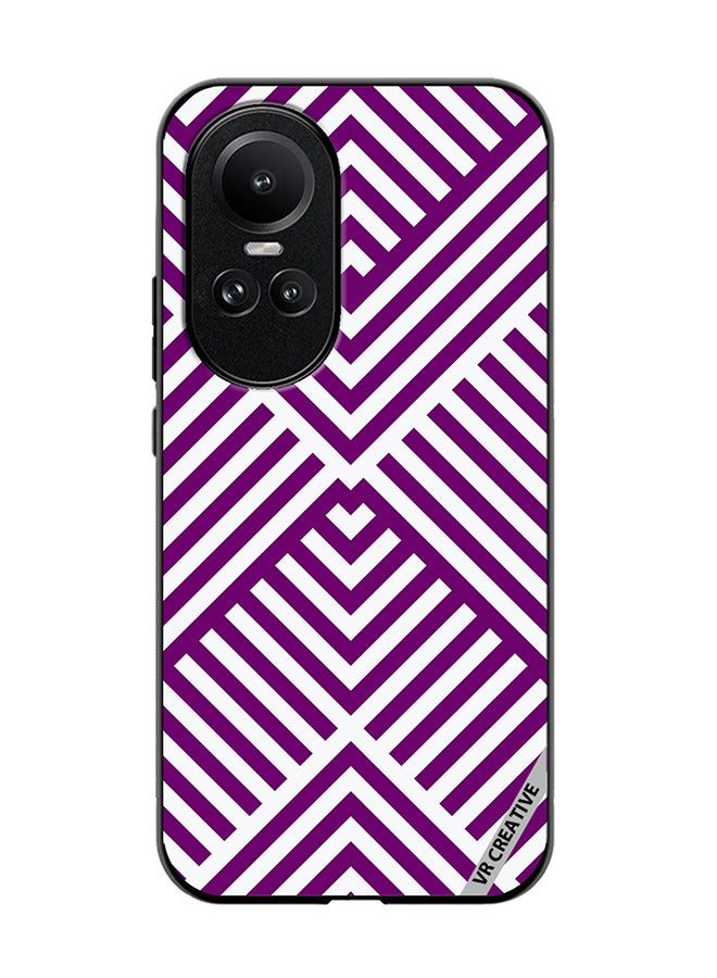 VR CREATIVE Protective Case Cover For Oppo Reno 10 Strips Design Multicolour - Image 1