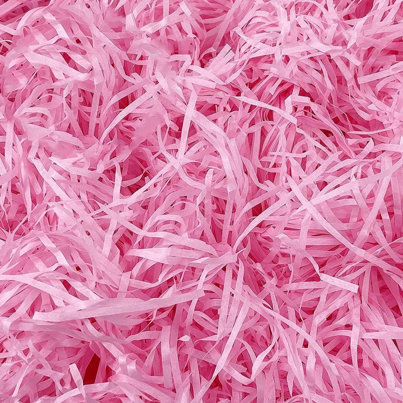 Crinkle Cut Shredded Paper Filler for Gift Wrapping Hamper/Basket Filling, Packing Supplies (Light Pink) - Image 1