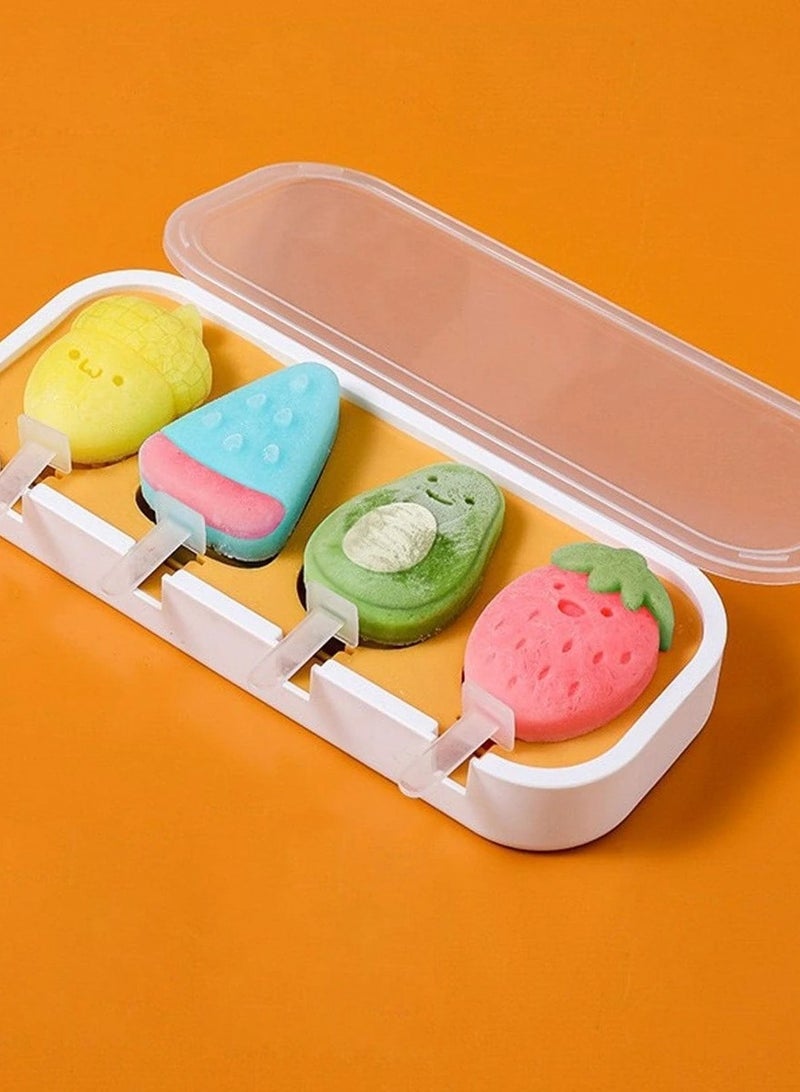 DIY Silicone Lolly Ice Molds with Lid for Kids and Adults, Water Ice Molds Random Color - Image 2