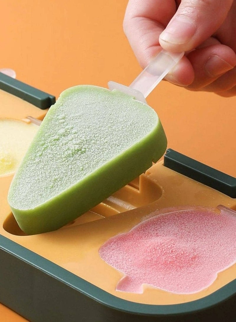 DIY Silicone Lolly Ice Molds with Lid for Kids and Adults, Water Ice Molds Random Color - Image 3