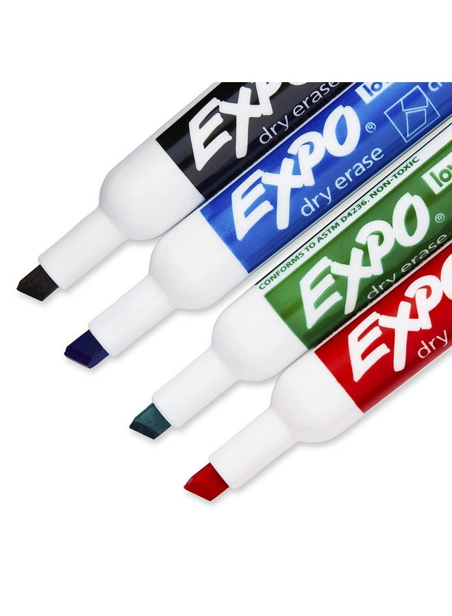 Expo Low Odor Dry Erase Markers, Chisel Tip, Assorted Colors, 4 Count - Image 4