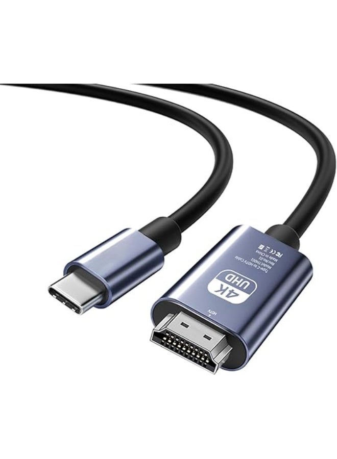 High-quality cable for connecting phone to computer, Type-C, with 4K HDMI port and USB 3.1 to HDMI port, black. - Image 2