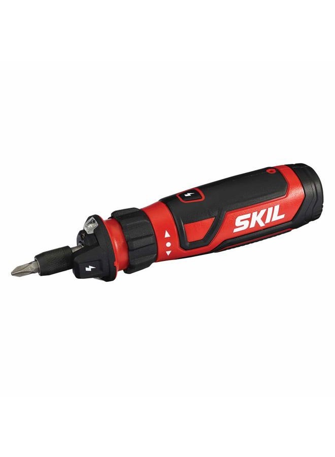 SKIL Rechargeable 4V Cordless Screwdriver with Circuit Sensor Technology Includes 45pcs Bit Set, USB Charging Cable, Carrying Case - SD561204 - Image 2