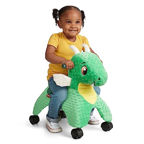 Radio Flyer Jade The Magical Touch Dragon Ride On Ages 13 Interactive Lights Sounds Horns Light Up Riding EZGlide 360degree Wheels Easy Grip Handles Soft Plush Face Toddler Ride On Toys - Image 1