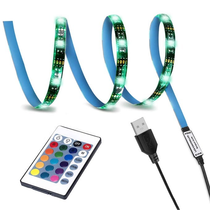 LED TV BACKLIGHTSMY USB LED STRIP LIGHTRGB MULTICOLOUR LED LIGHT STRIP KIT WATERPROOF IP65 30LED WITH WIRELESS REMOTE CONTROLLER FOR TVPCLAPTOP BIAS LIGHTING 328FT