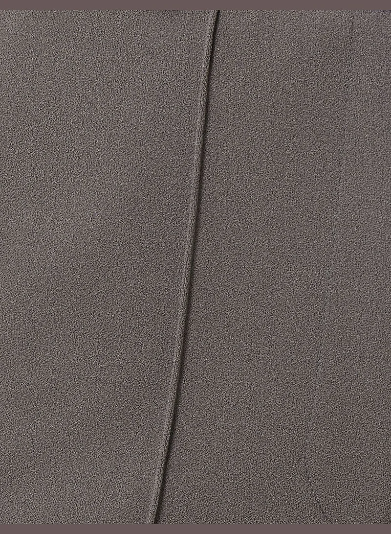 كوتون Straight Leg Ribbed Pocket Detail Fabric Trousers