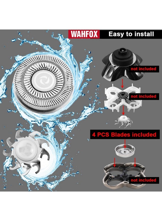 WAHFOX 4 Pcs Shaver Replacement Blades For Skull Shaver Pitbull Replacement Blades For Carver Pitbull Gold Pro/Platinum Pro/Silver Pro Pitbull Gold Replacement Heads - Image 4