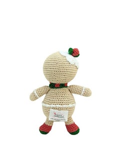 Happy Threads Happy Threads, Handcrafted Crochet Soft Toy, Ginger Breadman,Christmas Soft Toys, Festive Home Decor Items, Suitable for Christmas Decorations at Home,Office and Other Spaces  - Image 4