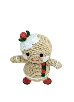 Happy Threads Happy Threads, Handcrafted Crochet Soft Toy, Ginger Breadman,Christmas Soft Toys, Festive Home Decor Items, Suitable for Christmas Decorations at Home,Office and Other Spaces  - Image 2