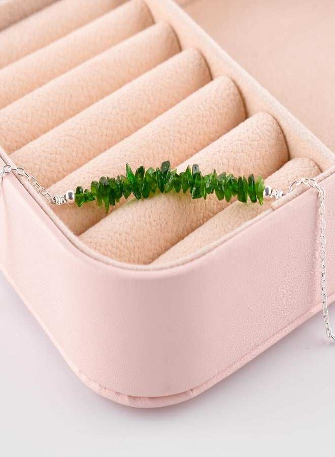 يانارا أساور ديوبسيد كروم للنساء، مرصعة بأحجار كريمة طبيعية، حجر بخت شهر يونيو، مطلية بالفضة، سلسلة قابلة للتعديل من 7 إلى 8 بوصات، مرصعة بكريستالات الشاكرا، هدايا عصرية لعيد ميلادها - Image 4