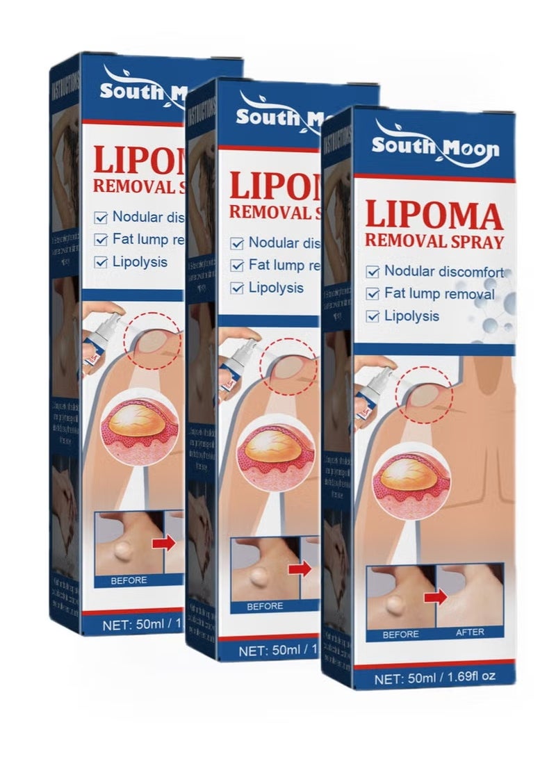 SOUTH MOON 3-PACK Lipoma Removal Spray, Lipoma Care Spray, Lump Free Spray, Lipoma Reduction, Anti-cellulite Body Shaper Spray for Men and Women, Lipoma Soothing Spray, 50ml*3 - Image 1