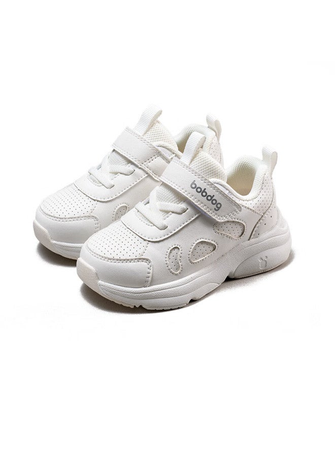 Babu Bean Babudou Toddler Shoes For Boys And Girls, Autumn Style White Sneakers, Sports Shoes With Mesh Upper, Versatile School Shoes, Xueyuanbai Color, Size 28 - Image 3