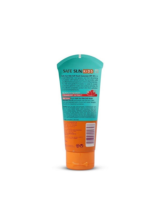 LOTUS HERBALS Lotus Herbals Safe Sun Kids Soft-Touch Sunscreen Cream | SPF 40 | PA+++ | Waterproof & Sweatproof | Preservative Free | Anti Pollution | All Skin Types | 80g  - Image 1