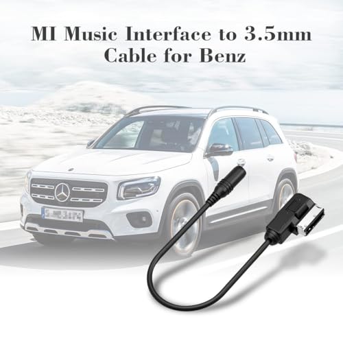 CHELINK MI Music Interface to 3.5mm Female Aux-in Cable for Benz, Stereo Jack Cord Audio Adapter Compatible for i-Phone i-Pad i-Pod Andriod Smartphone MP3 Player and More, Fit for Mercedes Benz - Image 2